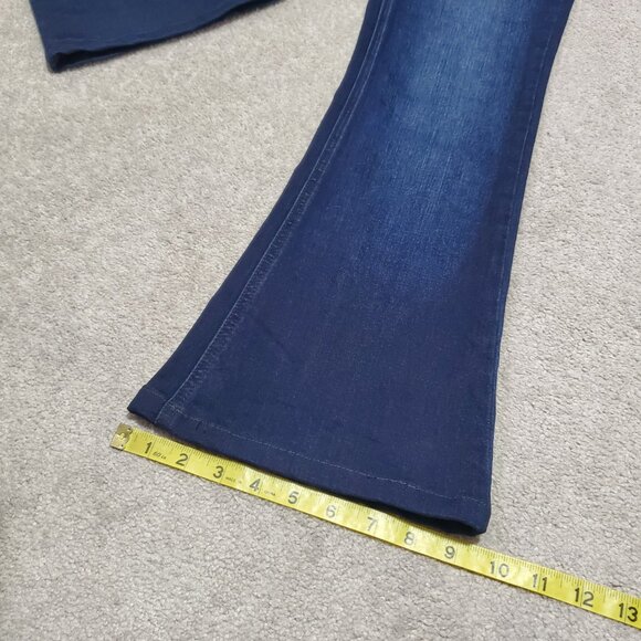KANCAN Trisha Mid-Rise Classic Flare Jeans Super Stretch Dk Blue Women's 27 x 28 - Picture 15 of 15